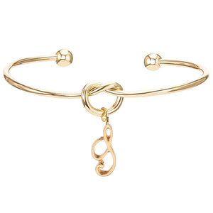 Personalized Initial Knot Bangle