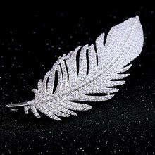 Load image into Gallery viewer, Angel Feather Crystal Brooch