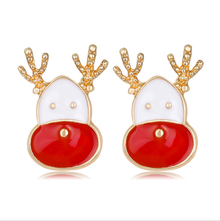 Rudolph Santa and Christmas Tree Earrings