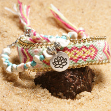 Load image into Gallery viewer, Hand Braided Lotus Anklets