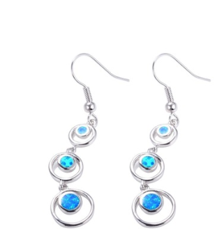 Blue Fire Shimmer Mystical Earrings