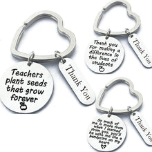 Load image into Gallery viewer, Inspirational Thank You Teacher Keychain