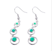 Load image into Gallery viewer, Blue Fire Shimmer Mystical Earrings