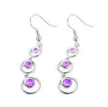 Load image into Gallery viewer, Blue Fire Shimmer Mystical Earrings