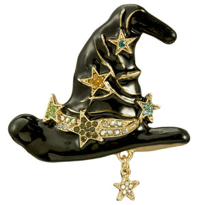 Halloween Magical Witches Hat Brooch