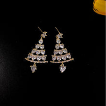 Load image into Gallery viewer, Crystal Christmas Tree Earrings