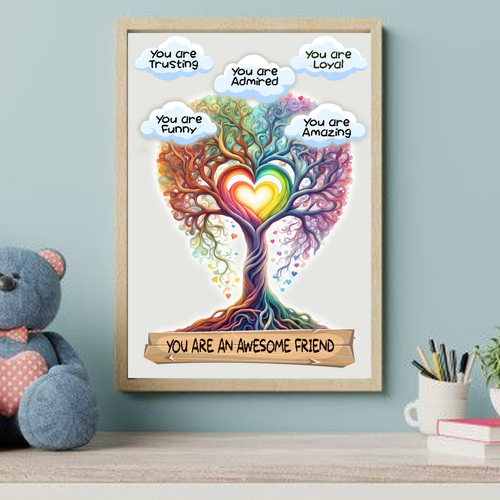 Positive Affirmation Personalised You Are Awesome Friendship Prints Christmas Gift