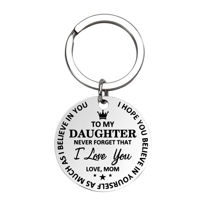 Engraved To My Daughter or Son Love Mom or Dad Keychain