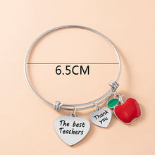 Load image into Gallery viewer, Thank You The Best Teacher Heart Bracelet