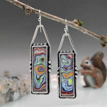 Load image into Gallery viewer, Asymetrical Pyschadelic Earrings