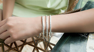 925 Sterling Silver Bohemian Carved Bangle