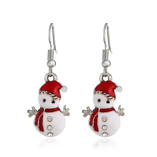 Hot Christmas Snowman Earrings