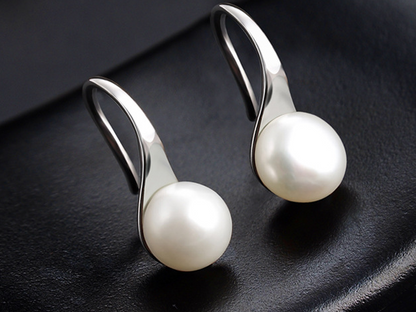 Synth Pearl Drop Earrings