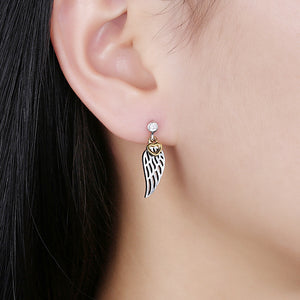 S925 Silver Angel Wing Earrings