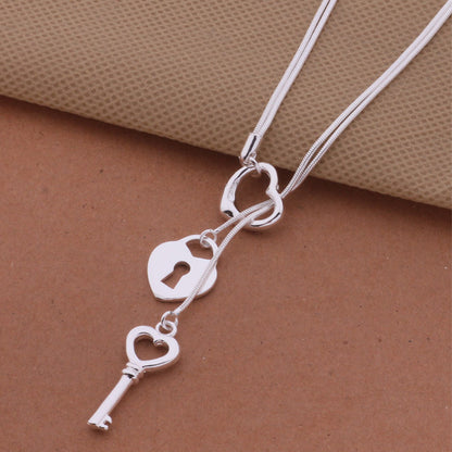 Love Lock and Key Necklace