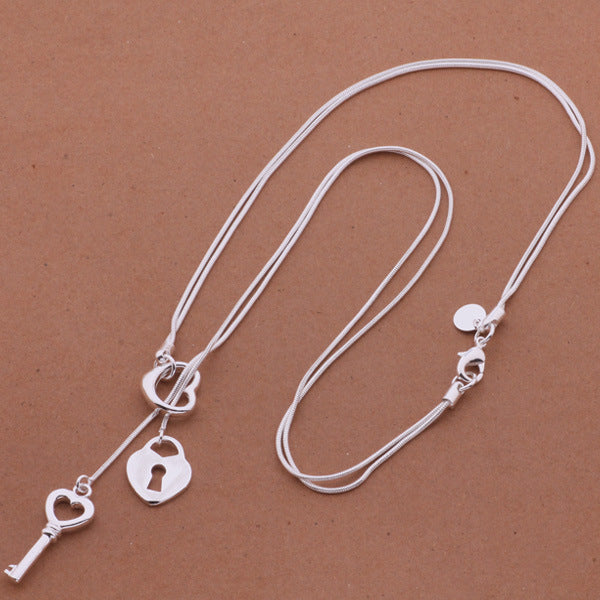 Love Lock and Key Necklace