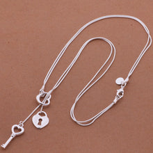 Load image into Gallery viewer, Love Lock and Key Necklace