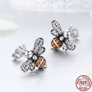 925 Sterling Bee Earrings