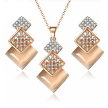 Load image into Gallery viewer, Geometric Replica Diamond Necklace Set