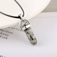 Load image into Gallery viewer, Natural Quartz Chakra Crystal Healing Point Cut Gemstone Pendant Reiki Necklace
