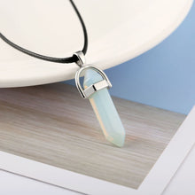 Load image into Gallery viewer, Natural Quartz Chakra Crystal Healing Point Cut Gemstone Pendant Reiki Necklace