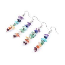 Load image into Gallery viewer, 7 Chakra Long Drop Earrings for Women