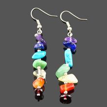 Load image into Gallery viewer, 7 Chakra Long Drop Earrings for Women