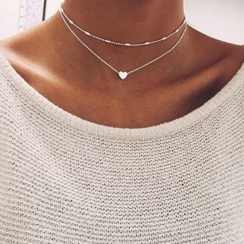 Multi Layer Heart Necklace