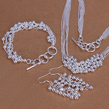 Load image into Gallery viewer, Silver Rope Jewelry Set