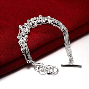 Tibetan Silver Ball and Chain Bracelet