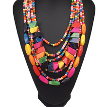 Load image into Gallery viewer, Bohemian Carribean Bead Necklace
