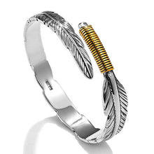 Load image into Gallery viewer, Two Tone Angel Feather Bangle