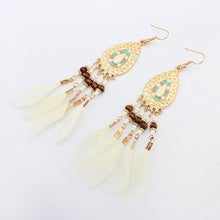 Load image into Gallery viewer, Feather Tassel Earrings