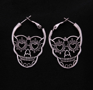 Sugar Skull Halloween Earrings