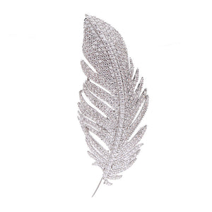 Angel Feather Crystal Brooch