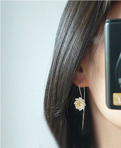 Lotus Drop Earrings