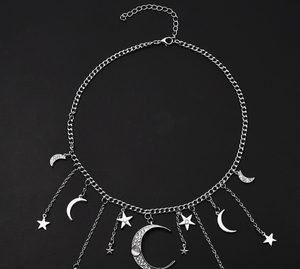 Star Moon Tassel Pendant