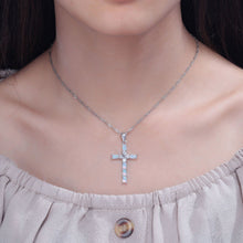 Load image into Gallery viewer, Bello Opal Cross Necklace
