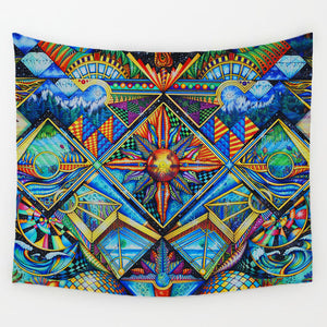 Hippie Mandala Tapestry Print