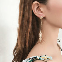 Load image into Gallery viewer, Angel Feather Dangle Earrings