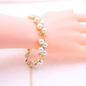 Replica Pearl and Diamond Bracelet