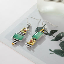 Load image into Gallery viewer, Turquoise Dichroic Earrings