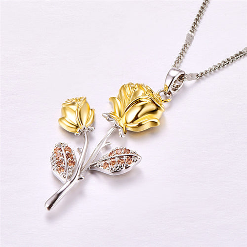 Golden Rose Necklace