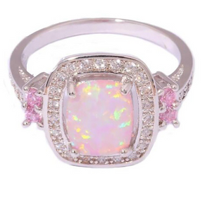 Rainbow Pink Opal Style Ring