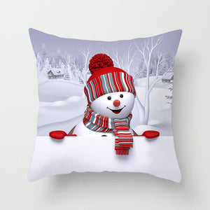 Christmas Snowman Pillow Cover