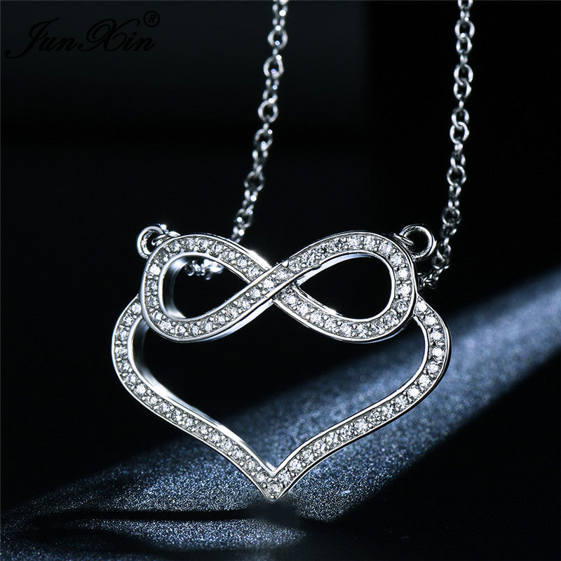 Encrusted Infinity Love Necklace