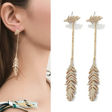 Load image into Gallery viewer, Angel Feather Dangle Earrings