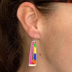Chakra Inspired Multi Coloured Dangle Earrings for Trendy Women or Girls