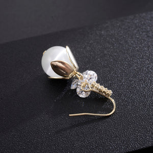 Opal Butterfly Drop Earrings