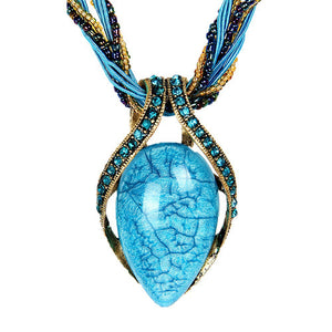Bohemian Opal Crystal Necklace